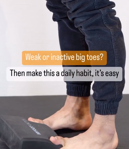 Training weak or inactive big toes.