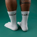 Calcetines con puntera blanca/verde
